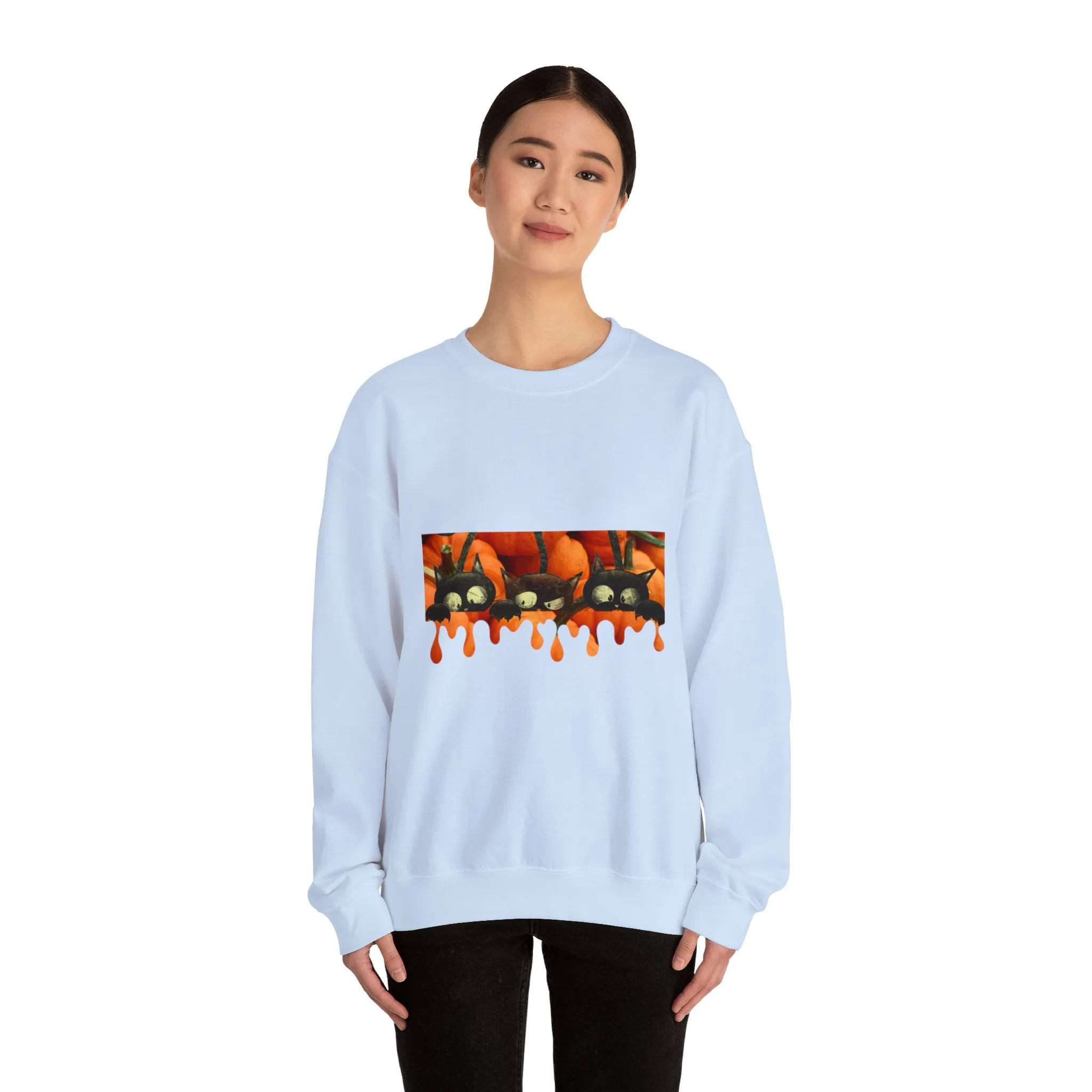 Pumpkin cats Unisex Heavy Blend™ Crewneck Sweatshirt