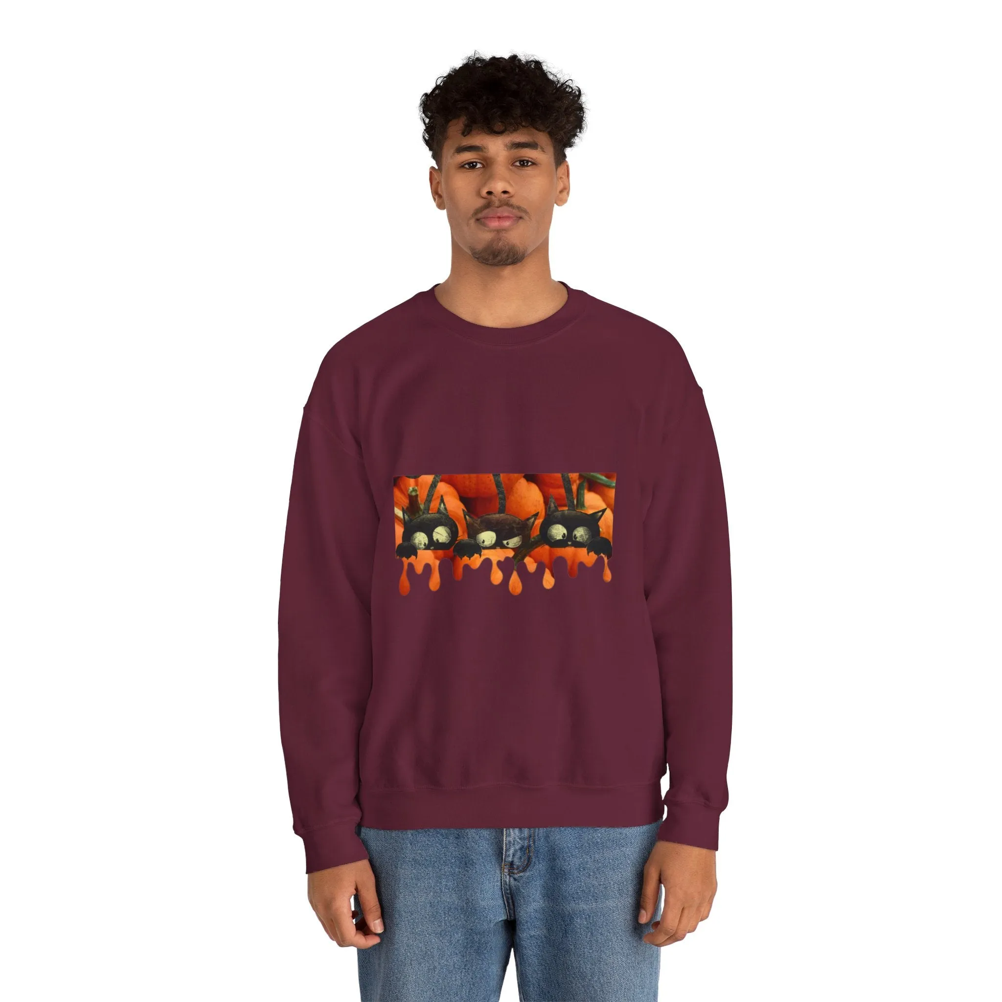 Pumpkin cats Unisex Heavy Blend™ Crewneck Sweatshirt