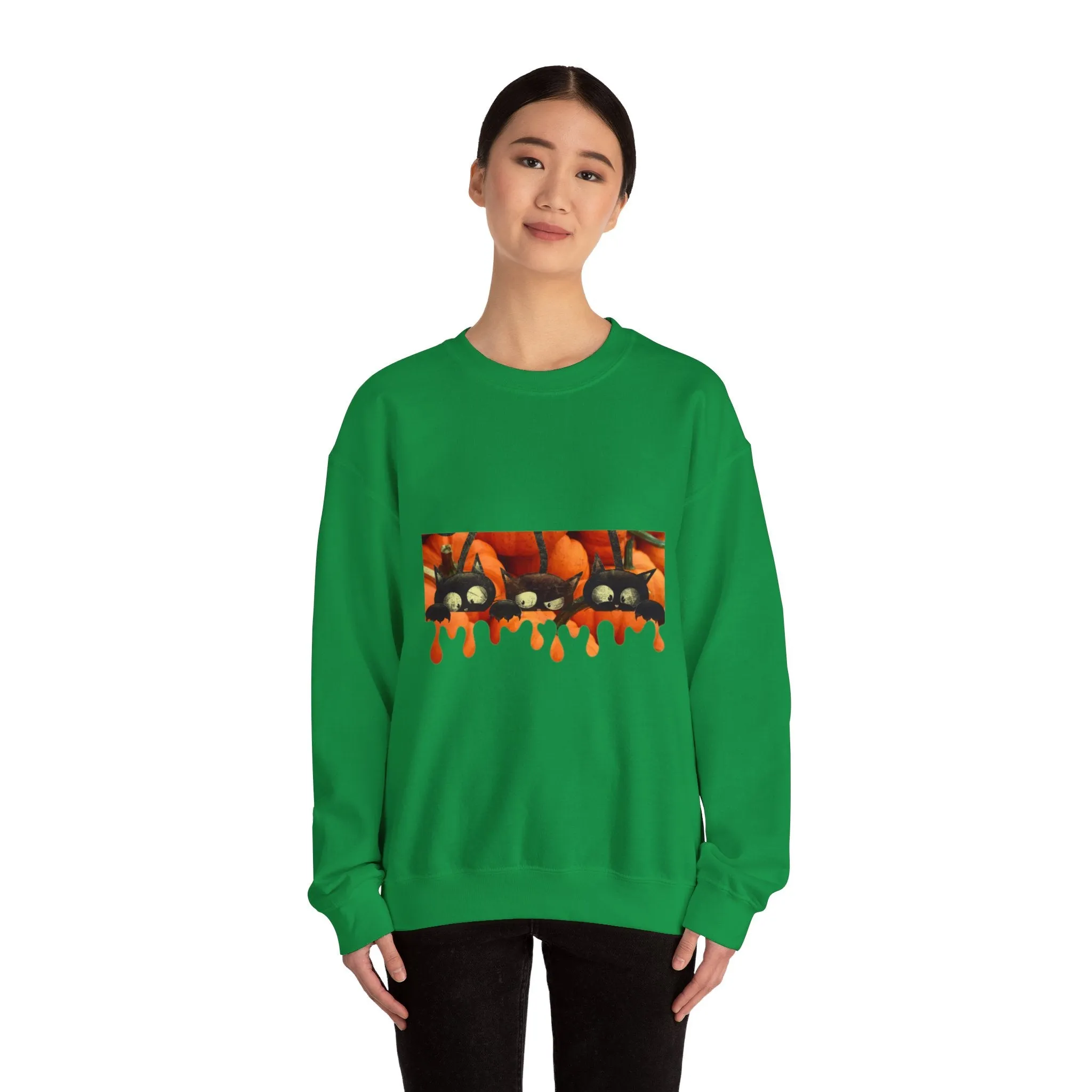 Pumpkin cats Unisex Heavy Blend™ Crewneck Sweatshirt