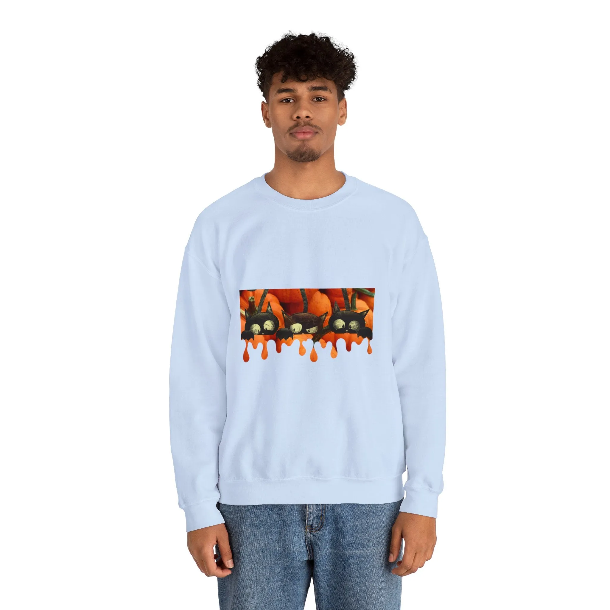 Pumpkin cats Unisex Heavy Blend™ Crewneck Sweatshirt