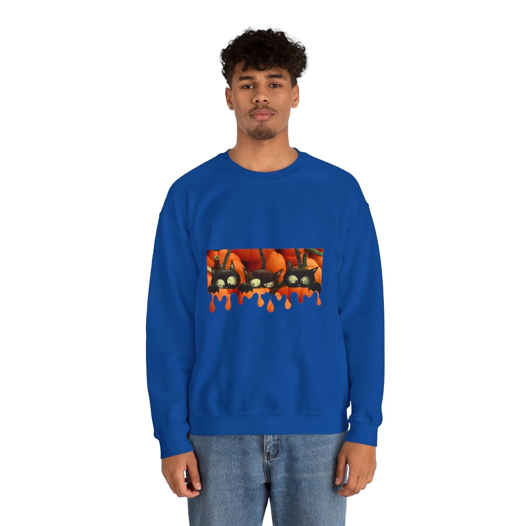 Pumpkin cats Unisex Heavy Blend™ Crewneck Sweatshirt