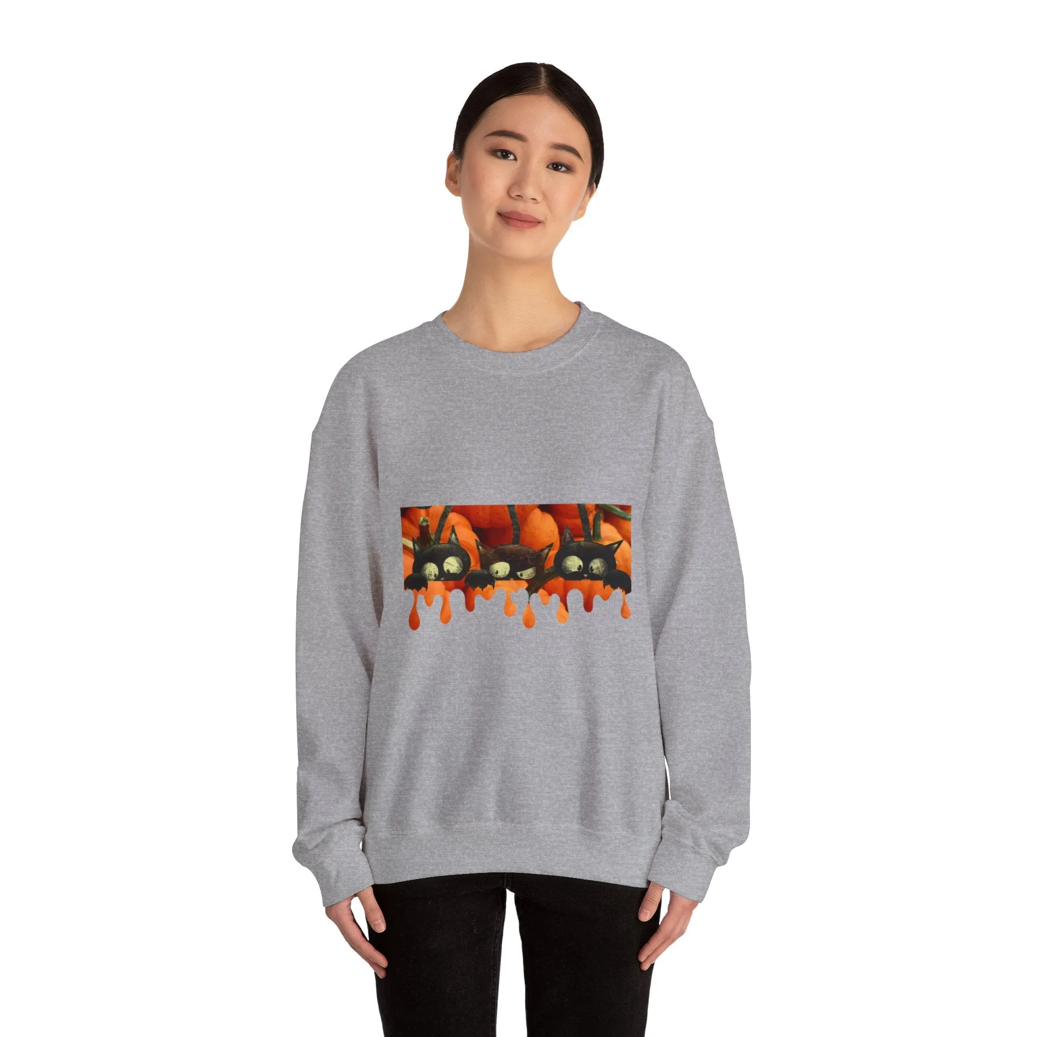 Pumpkin cats Unisex Heavy Blend™ Crewneck Sweatshirt