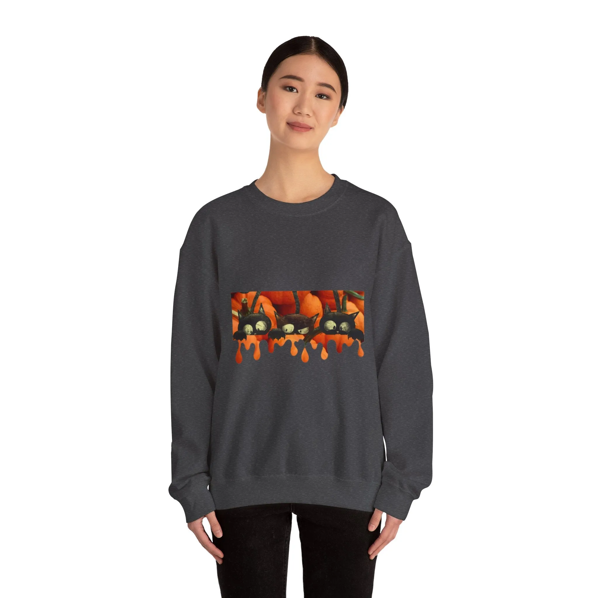 Pumpkin cats Unisex Heavy Blend™ Crewneck Sweatshirt