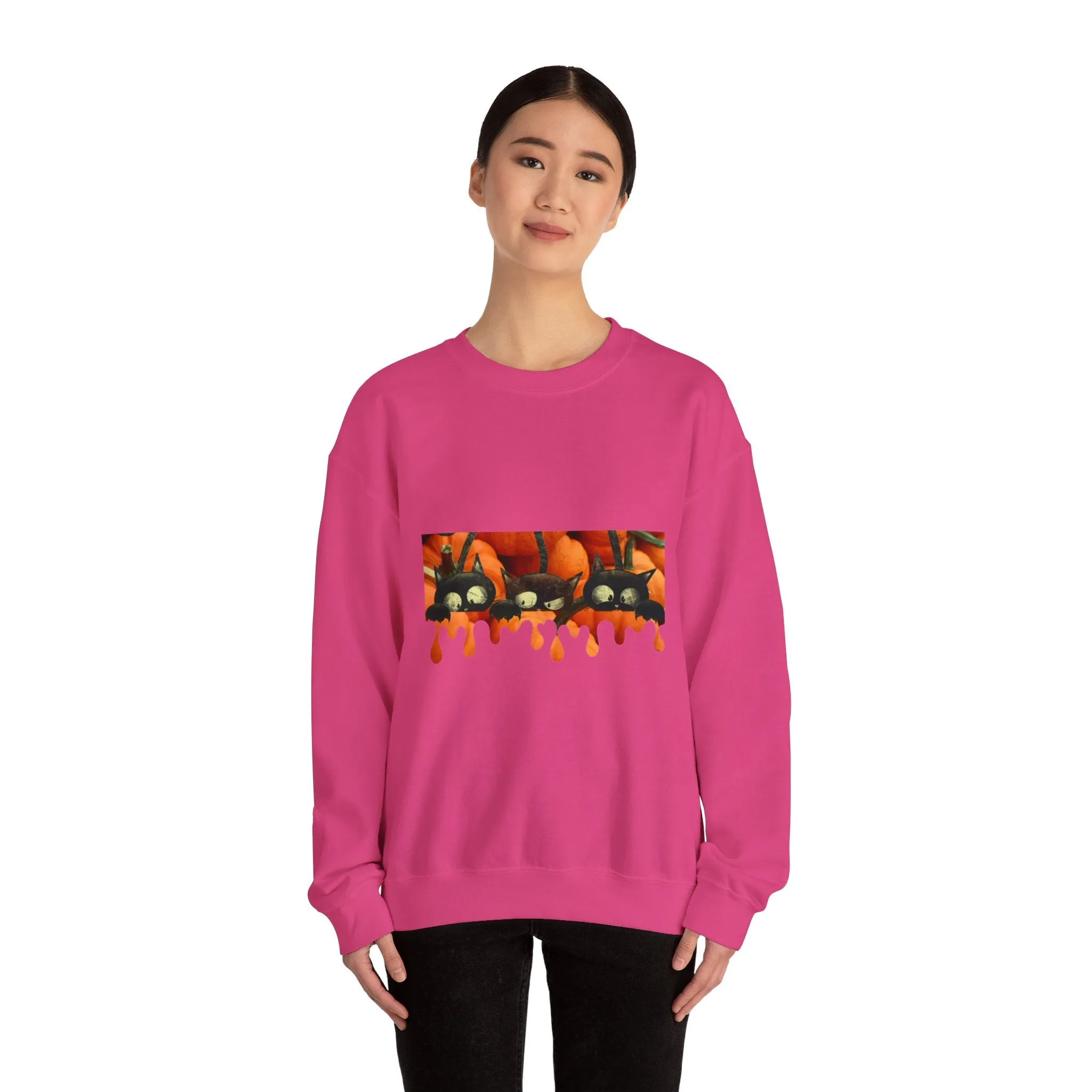 Pumpkin cats Unisex Heavy Blend™ Crewneck Sweatshirt