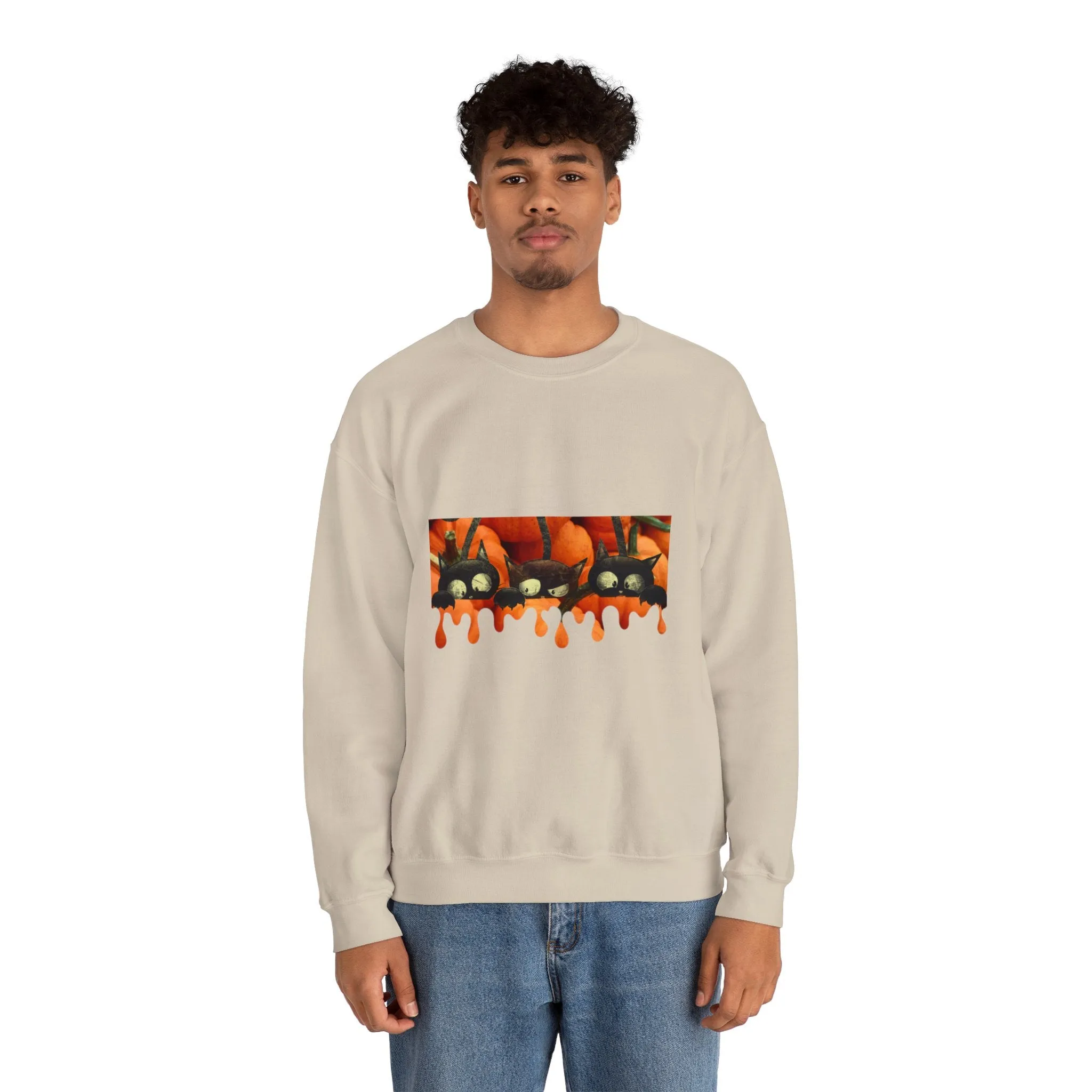 Pumpkin cats Unisex Heavy Blend™ Crewneck Sweatshirt