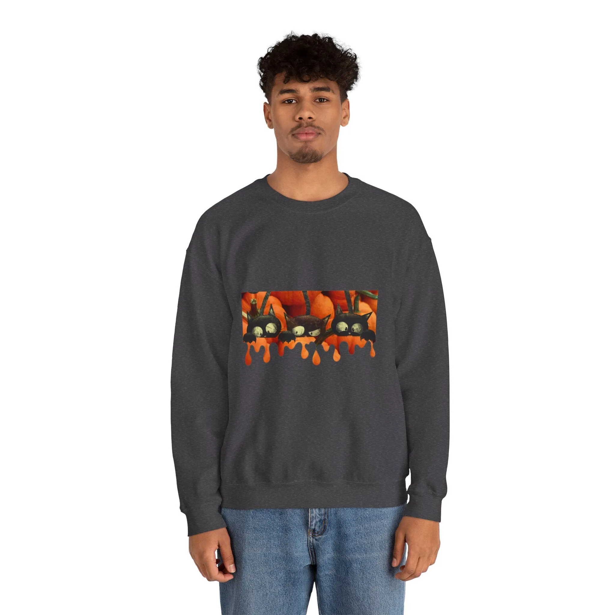 Pumpkin cats Unisex Heavy Blend™ Crewneck Sweatshirt