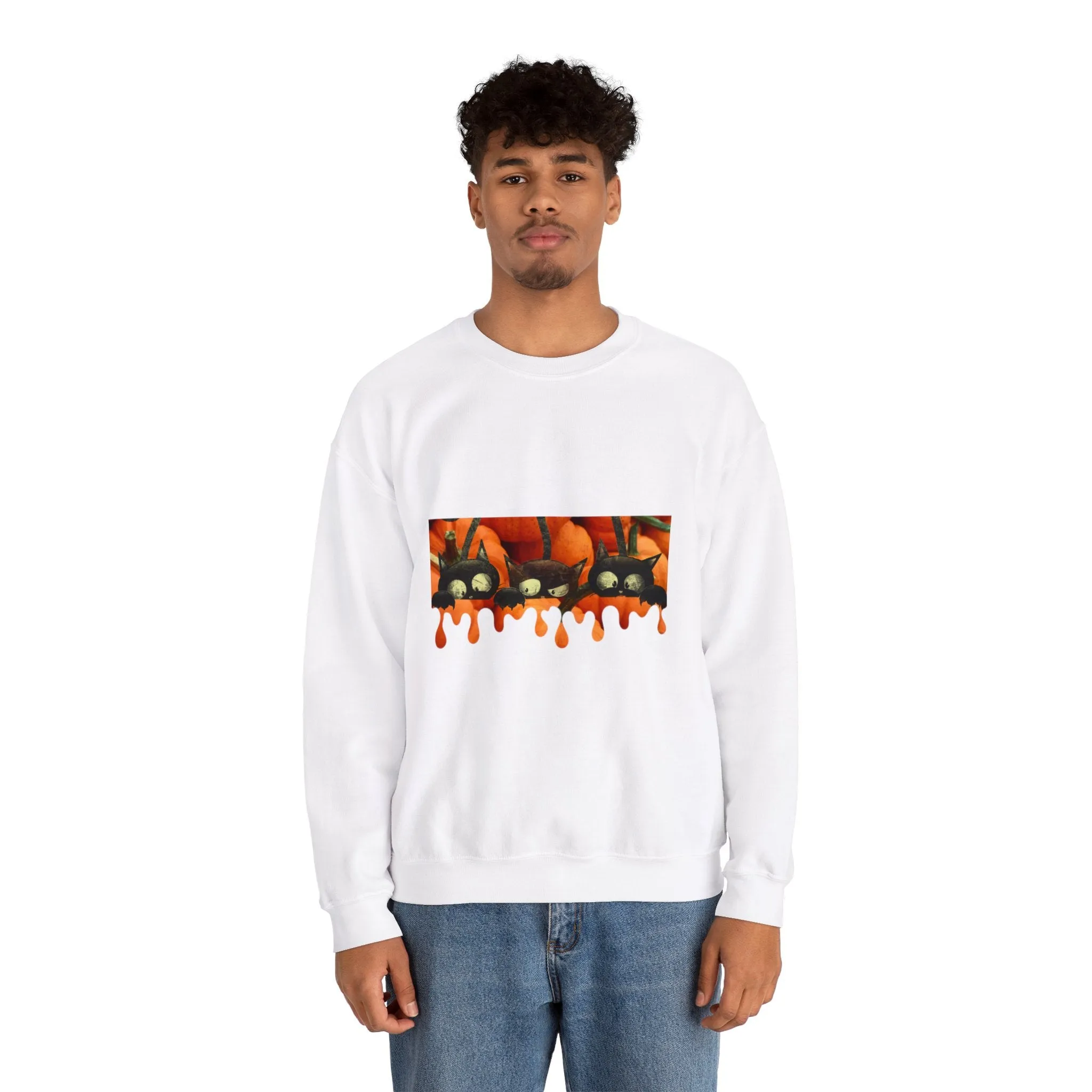 Pumpkin cats Unisex Heavy Blend™ Crewneck Sweatshirt