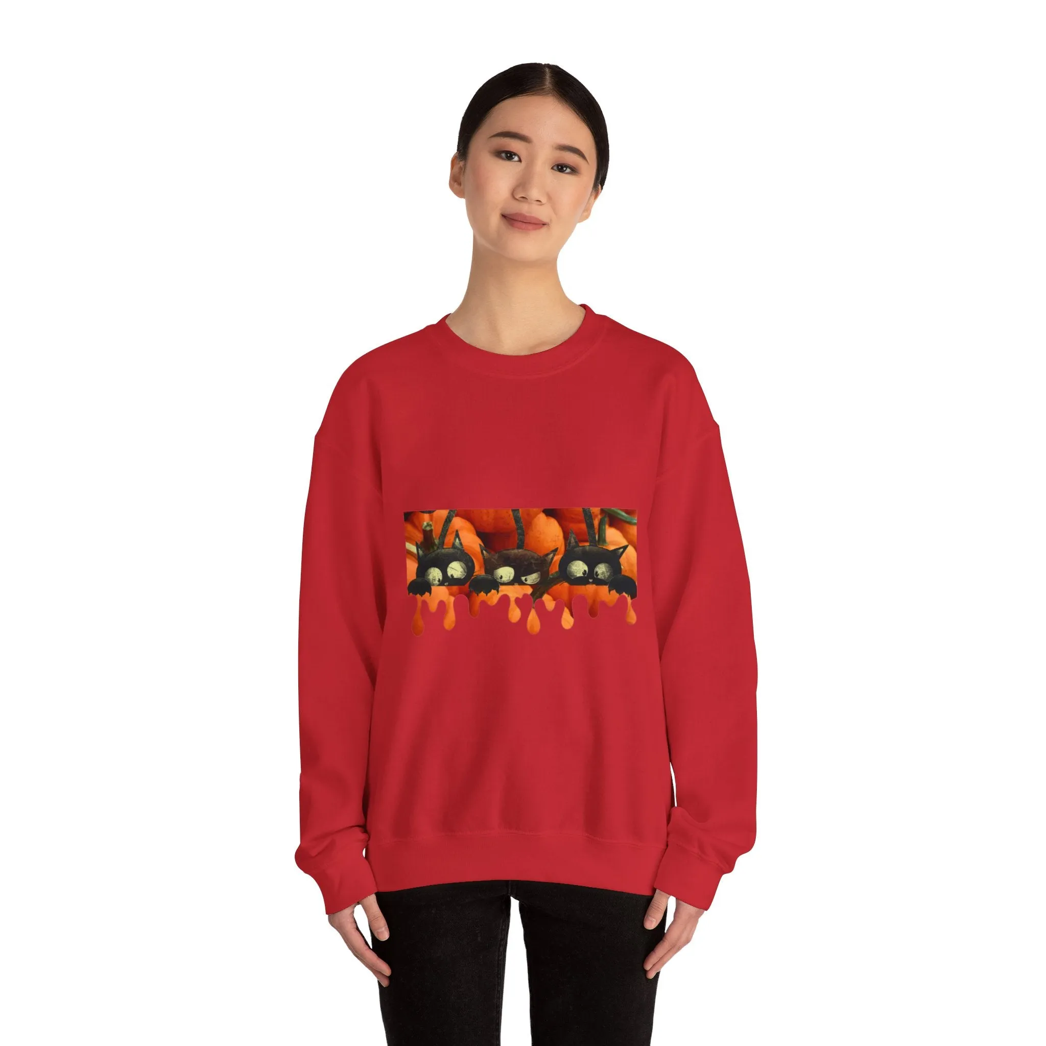 Pumpkin cats Unisex Heavy Blend™ Crewneck Sweatshirt