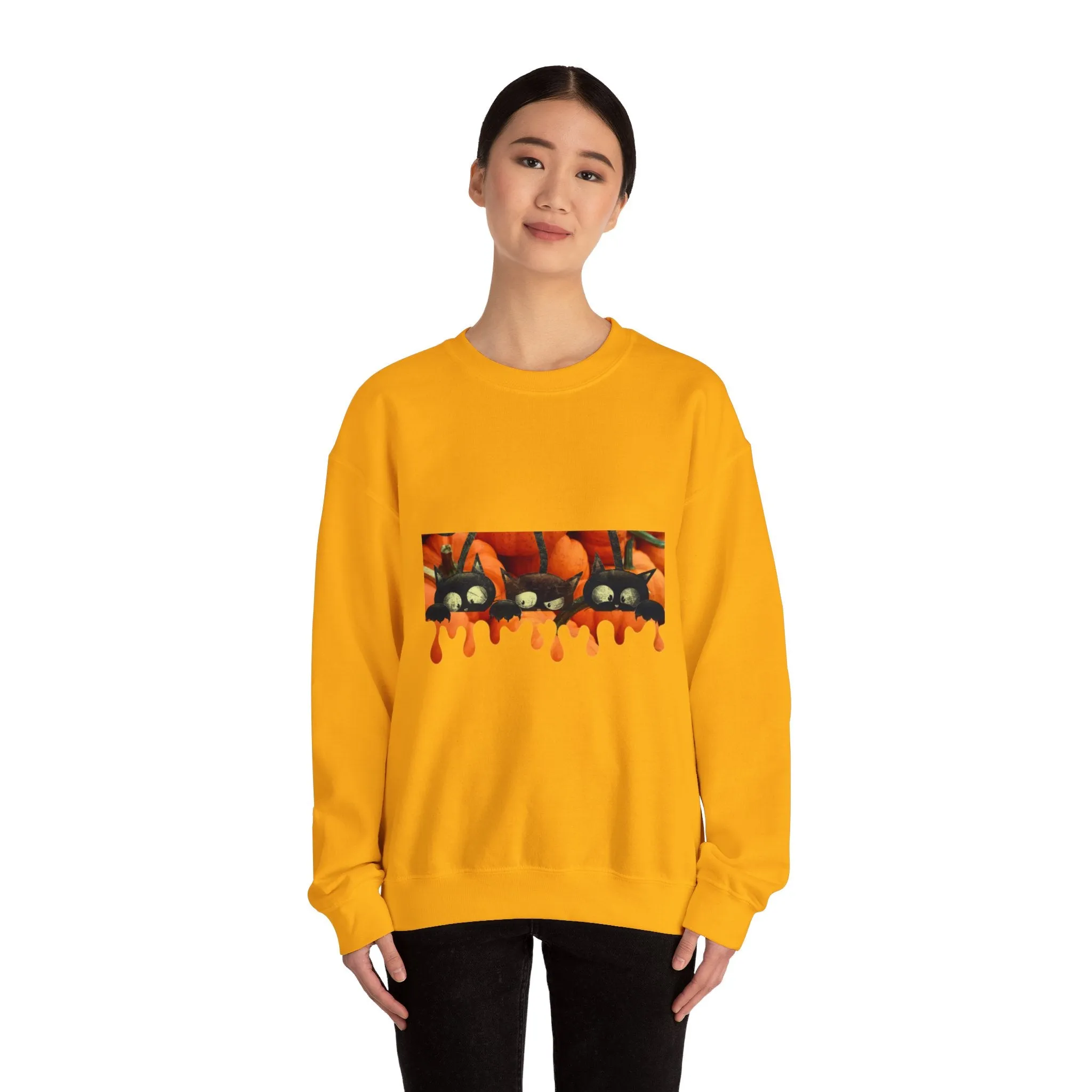 Pumpkin cats Unisex Heavy Blend™ Crewneck Sweatshirt