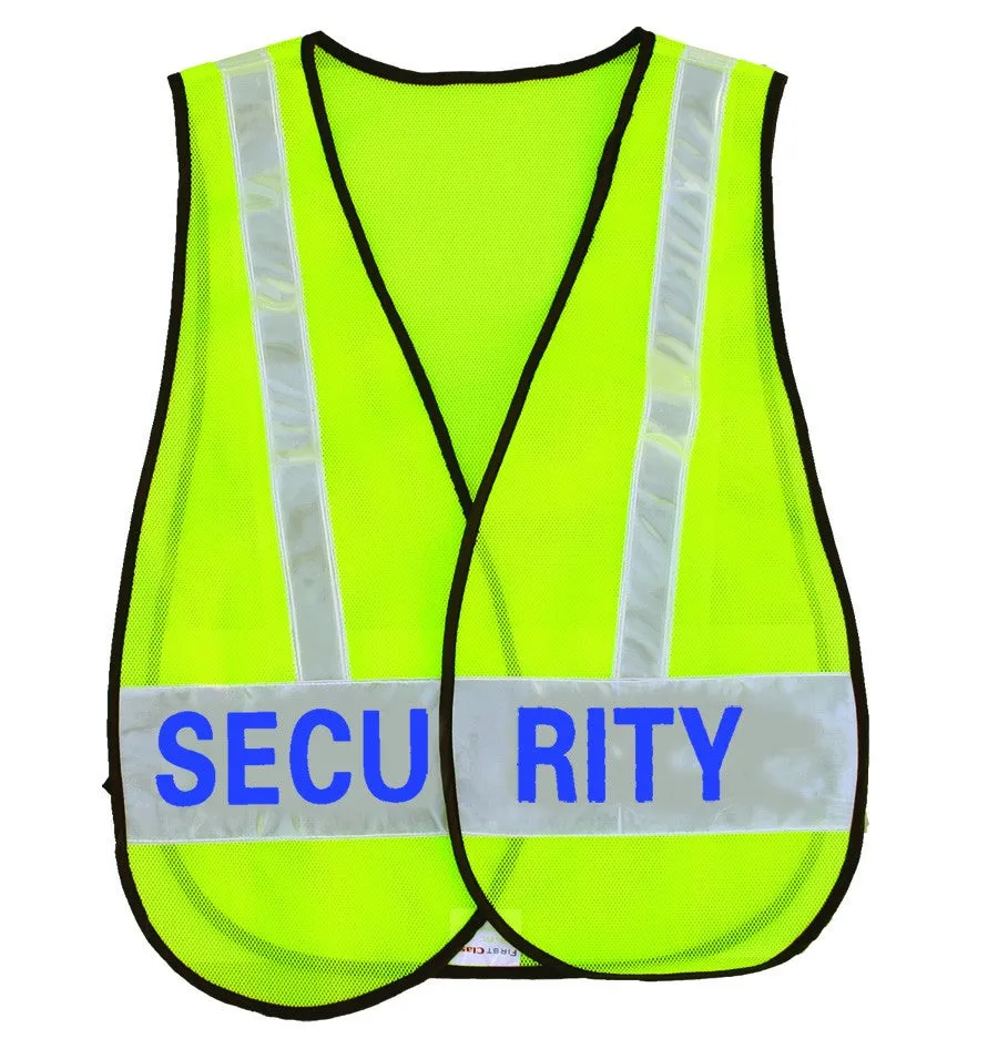 Reflective Safety Vests with Message ID (Lime Green)