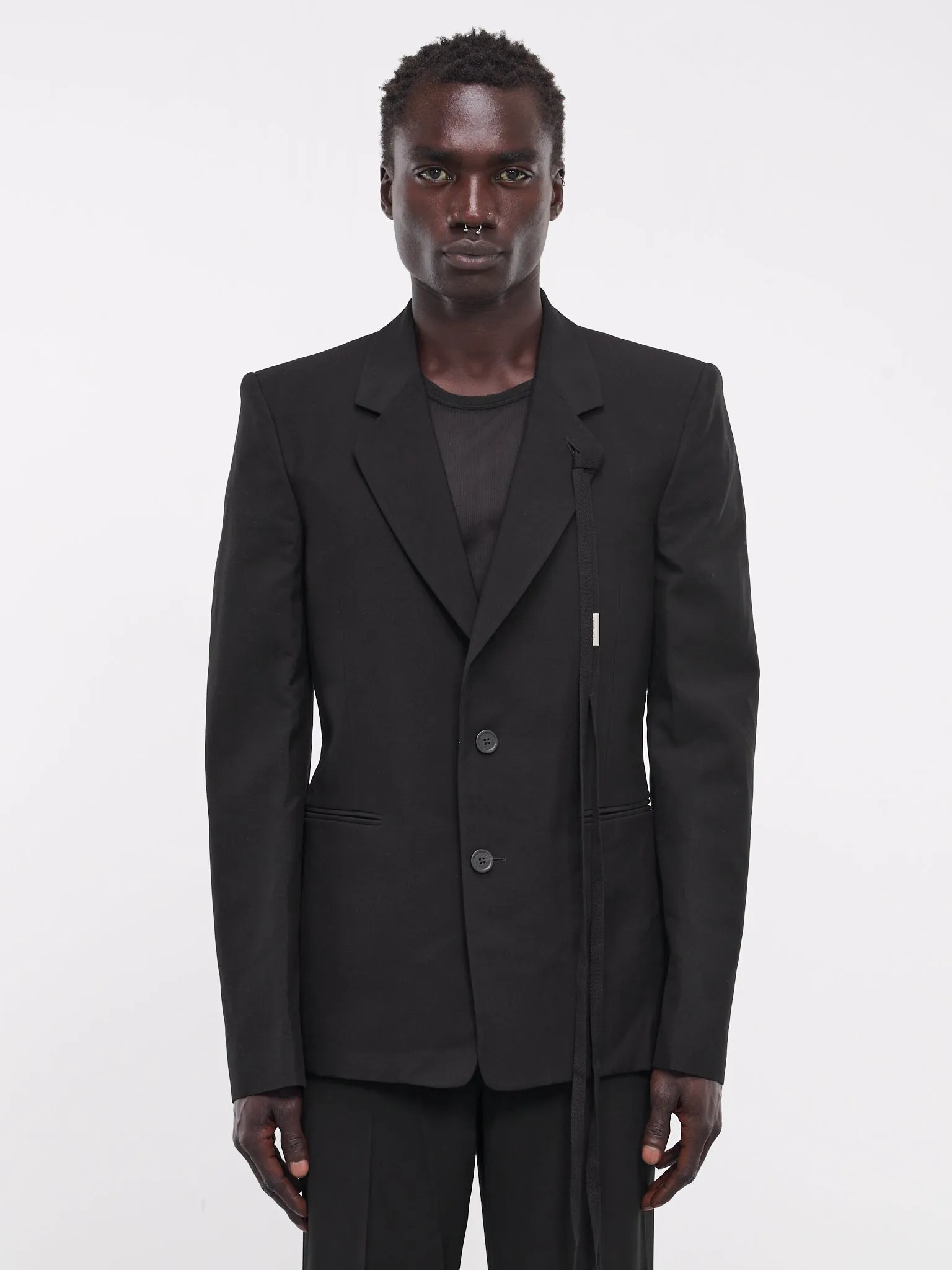 Serge Fitted Tailored Blazer (B0011679-FA423-BLACK)