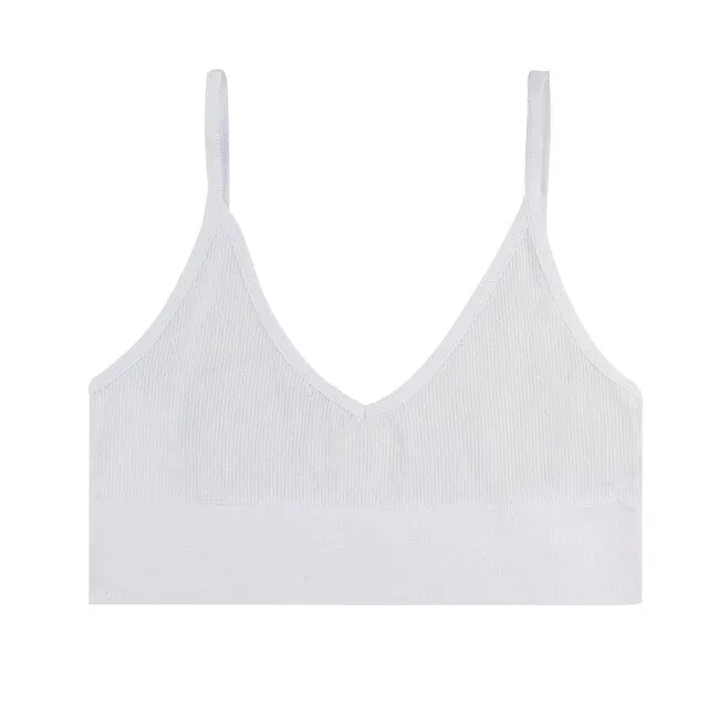 Sexy Breathable Ladies' Seamless Cotton Bras For Fitness