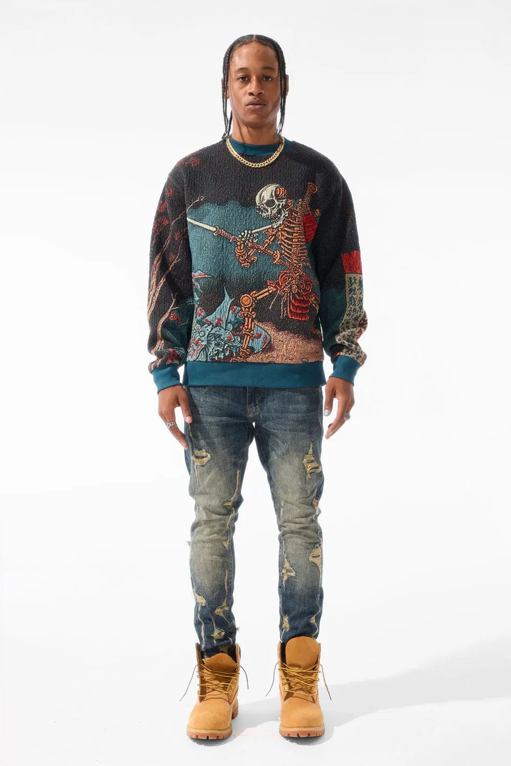 Silk Road Crewneck Sweater (Skulletal)