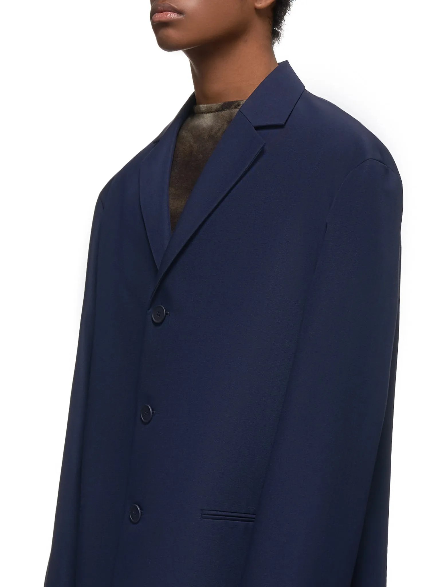 Virgin Fleece Wool Suit Jacket (120401-NAVY)