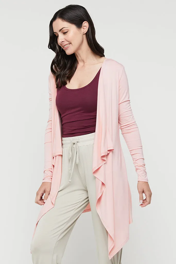 Waterfall Cardigan - Pale Pink