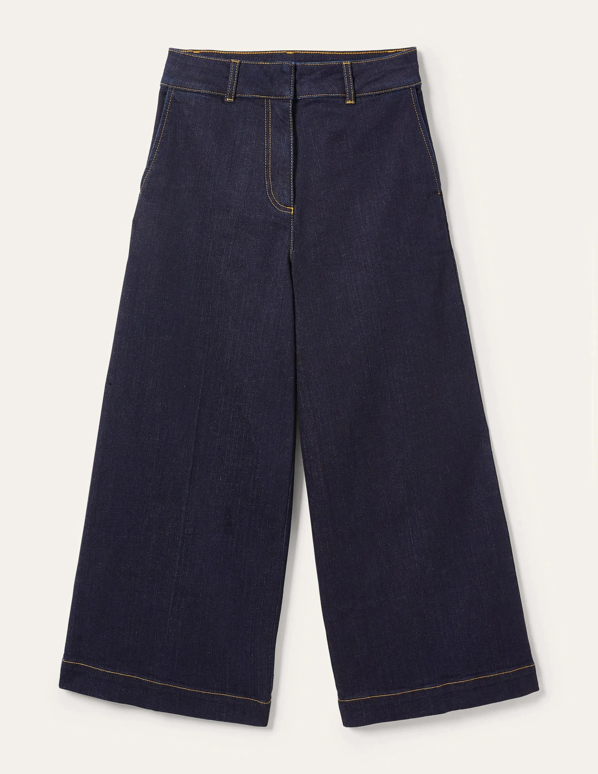 Wide Leg Culottes-Indigo