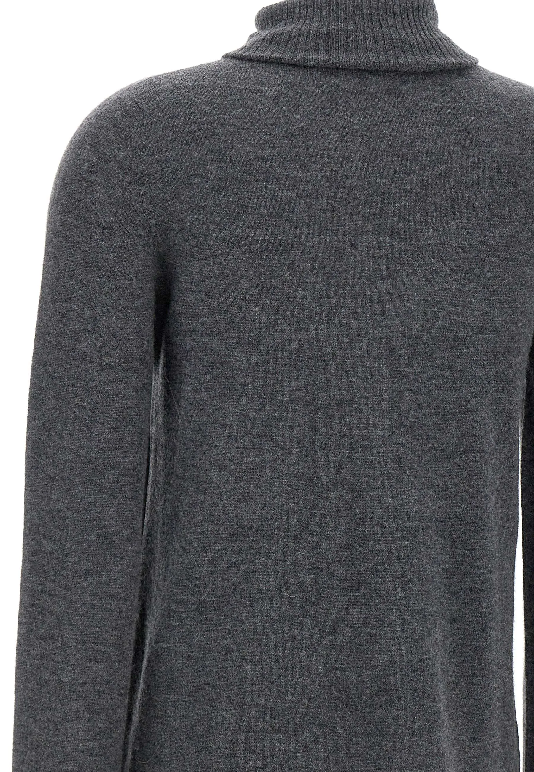 Wool Turtleneck Anthracite Grey Sweater