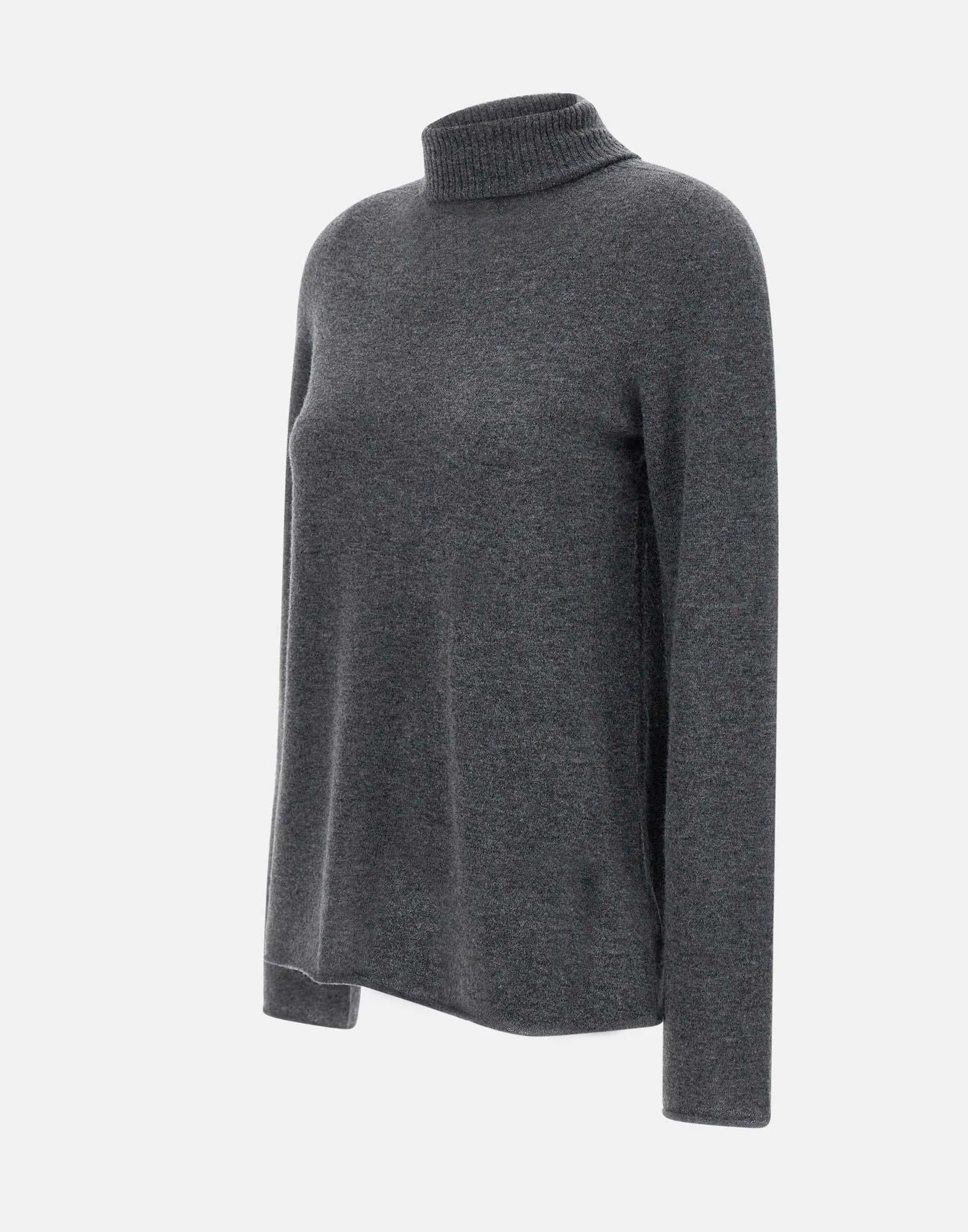 Wool Turtleneck Anthracite Grey Sweater