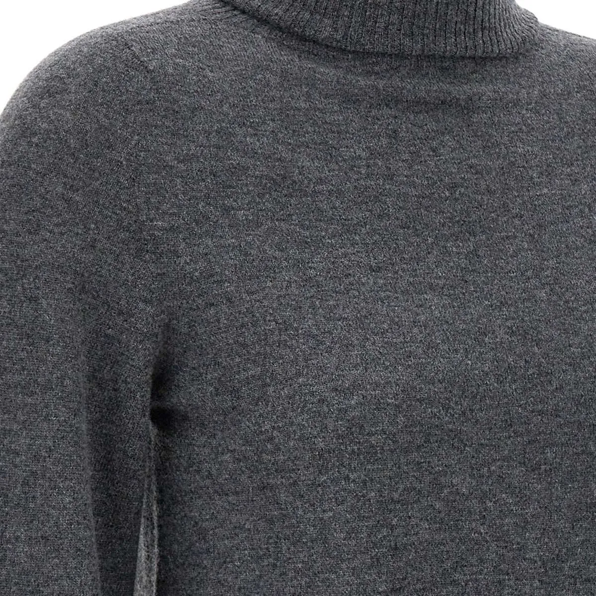 Wool Turtleneck Anthracite Grey Sweater