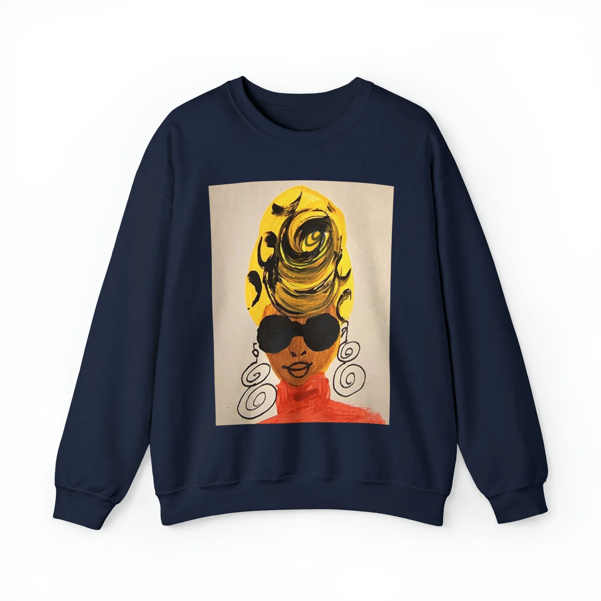 Yellow Turban Doodle Crewneck Sweatshirt