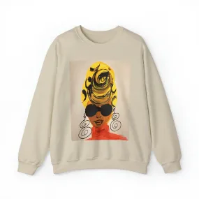 Yellow Turban Doodle Crewneck Sweatshirt