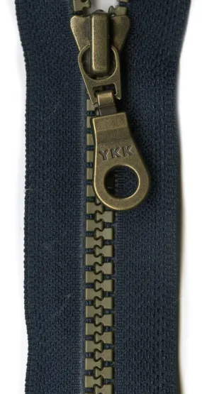 YKK Brastique  Decorative 1-way separating Zipper 24"